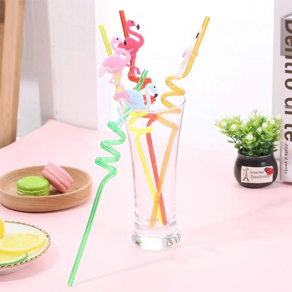 5 Parça Renkli Pipet Seti - Emojili Kokteyl- Çuk Pipeti Temizleme Fırçalı 5