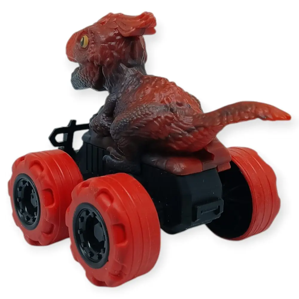 Sürtmeli Dinazor Arabalar cm - H-20 - Kırmızı Parasaurolophus - 1 ADET 3