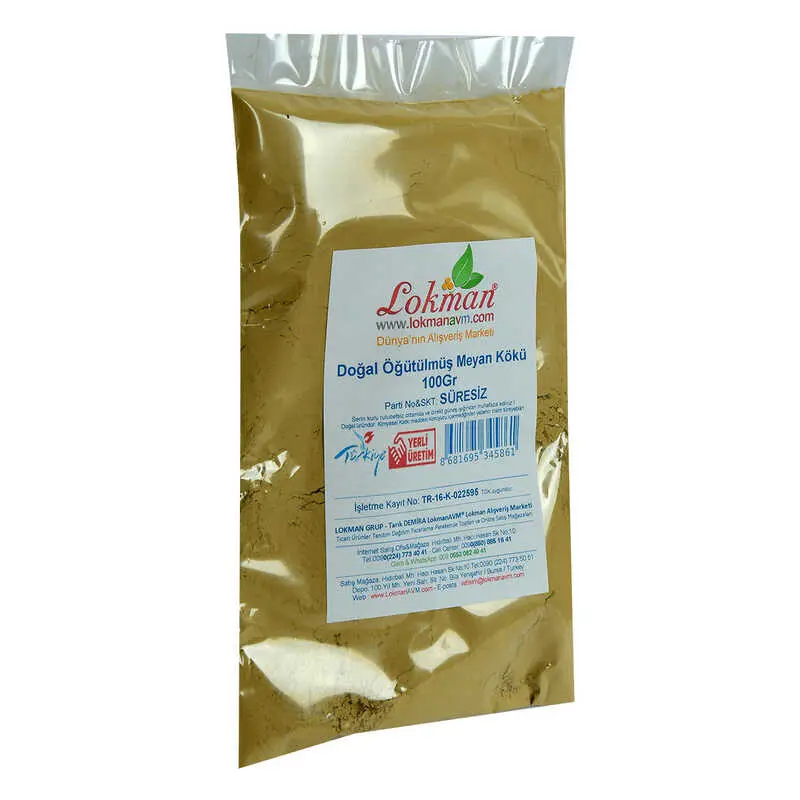 Meyan Kökü Öğütülmüş Doğal 100 Gr Paket 5