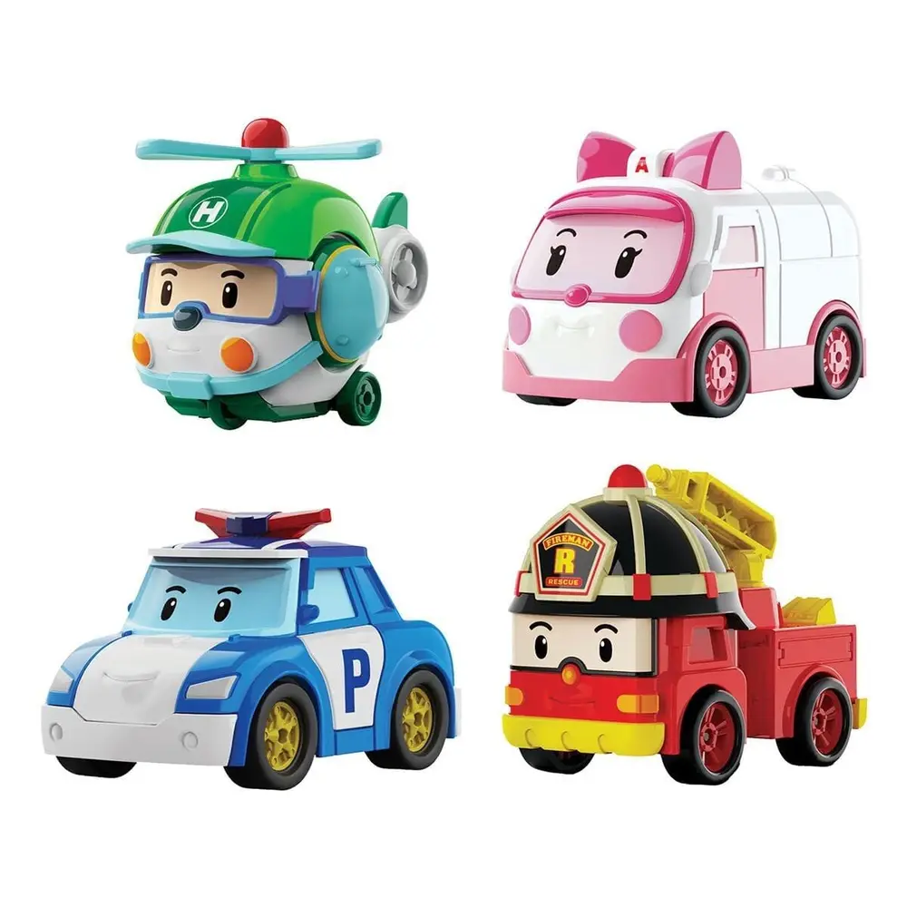 POLI MRT-760 Robar Poli Mini Kasabanın Kurtarma Araçları 4lü Set 2