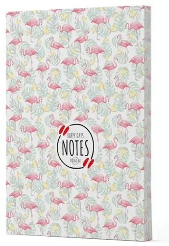 Flamingo 3 - Yan Boyamalı Çizgili Defter