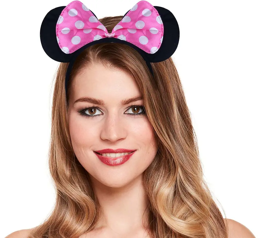 Pembe Fiyonklu Minnie Mouse Tacı Mini Kulak 3