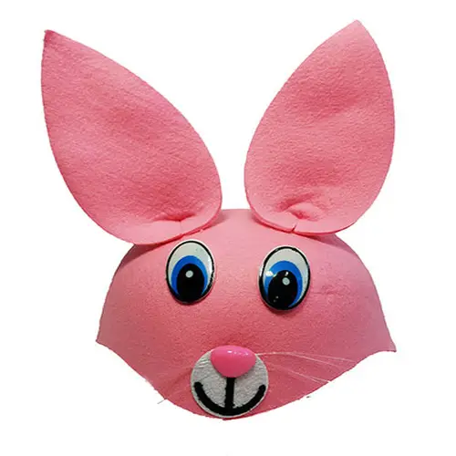 Pembe Renk Kulaklı Tşan Şapkası Hayvan Şapkası