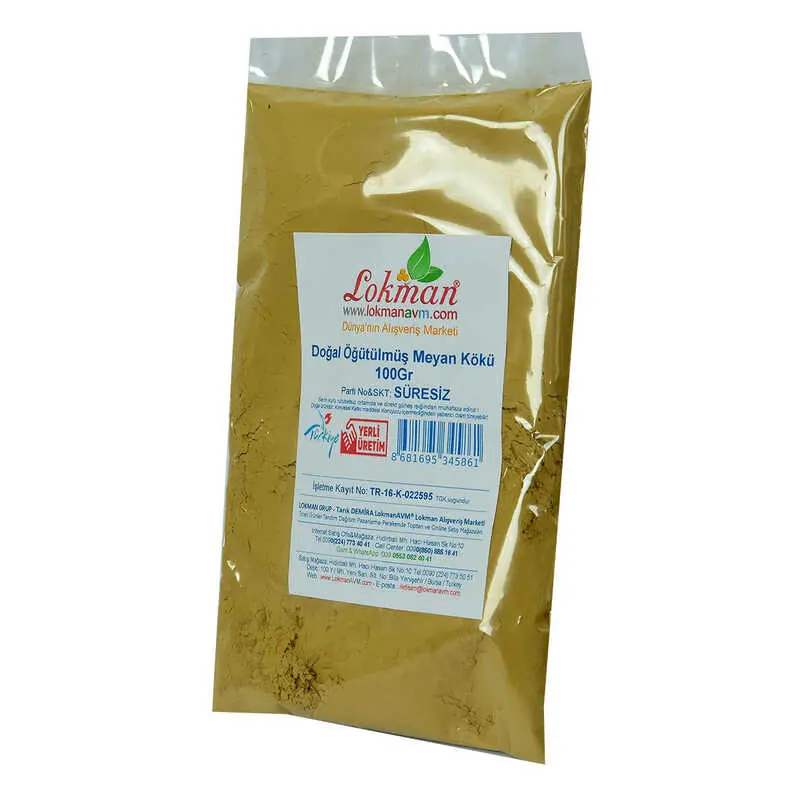 Meyan Kökü Öğütülmüş Doğal 100 Gr Paket 4