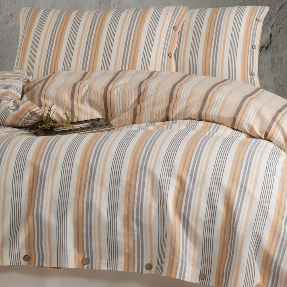 Butik Native Serisi Çift Kişilik Nevresim Takımı Velena v1 Somon 2
