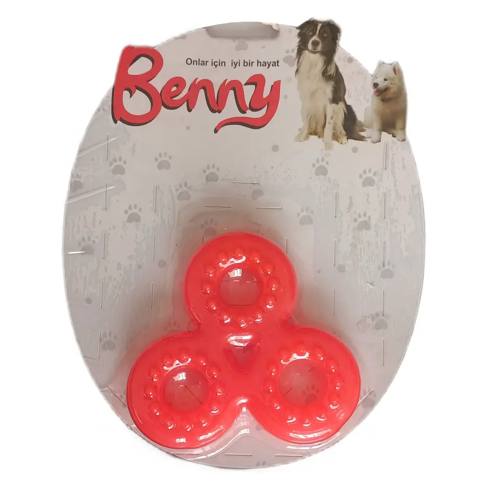 Benny Köpek Oyuncağı Üçlü H 9 x 9 cm Kırmızı 3