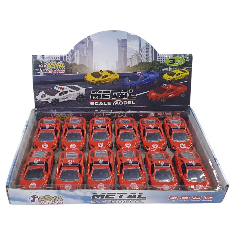 Çek Bırak Metal Araba Lamborgini - ILK003 - İtfaiye - 1 ADET