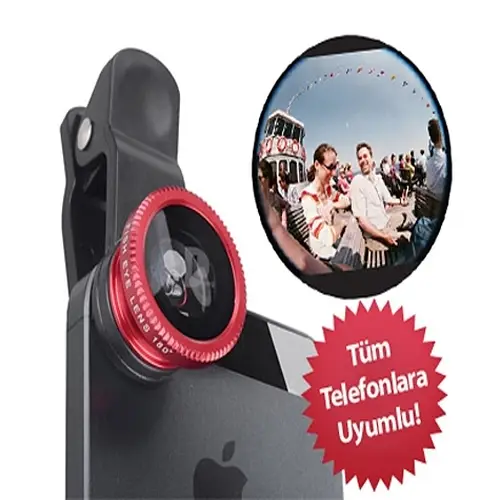 Balık Gözü Cep Telefonu Lensi (Tüm Modellere Uyumlu) 2
