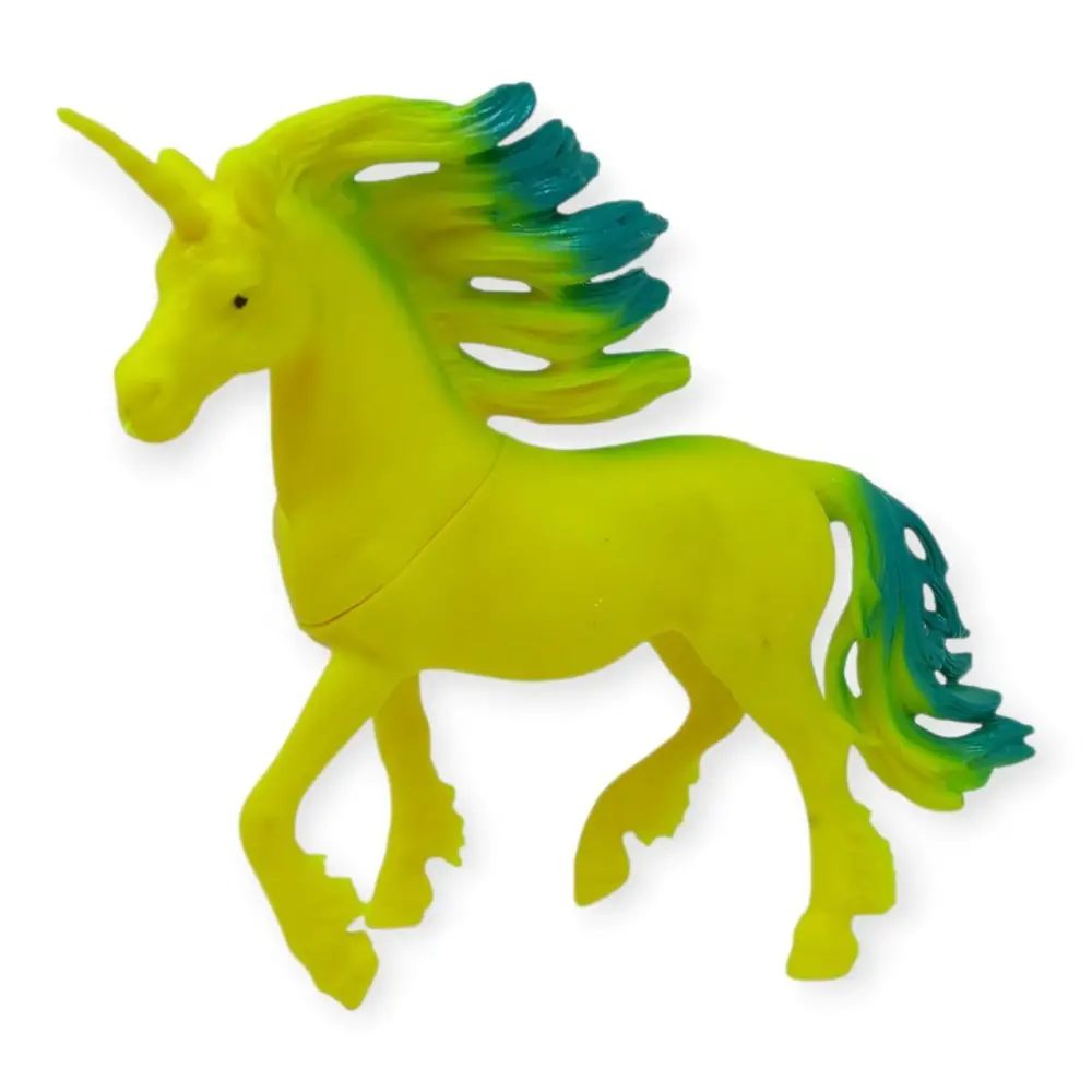 Çiftlik Hayvanları Serisi - Efsanevi Unicorn cm - Sarı - Yeşil - 1 ADET