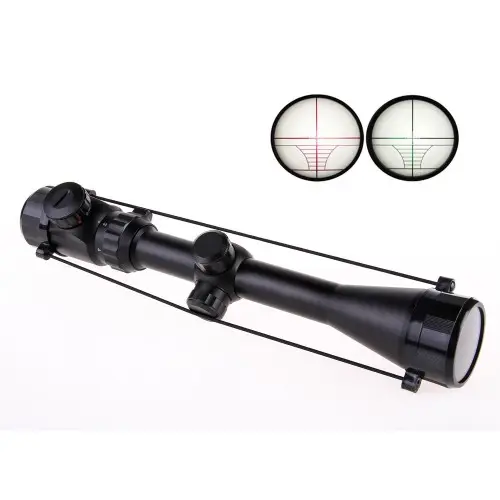 3-9x40 Zoomlu Çıft Işıklı Tüfeği Dürbünü Montaj Kelepçeli 3