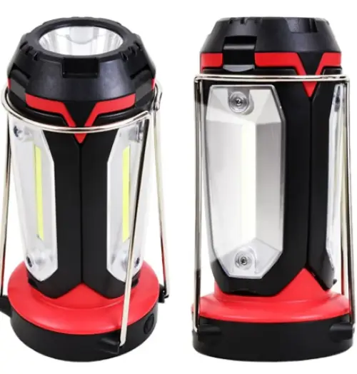 Polizei P-8801 ŞARJLI KATLANABİLİR 3XCOB LED+ 3W LED ÇOK FONKSİYONLU KAMP FENERİ 4