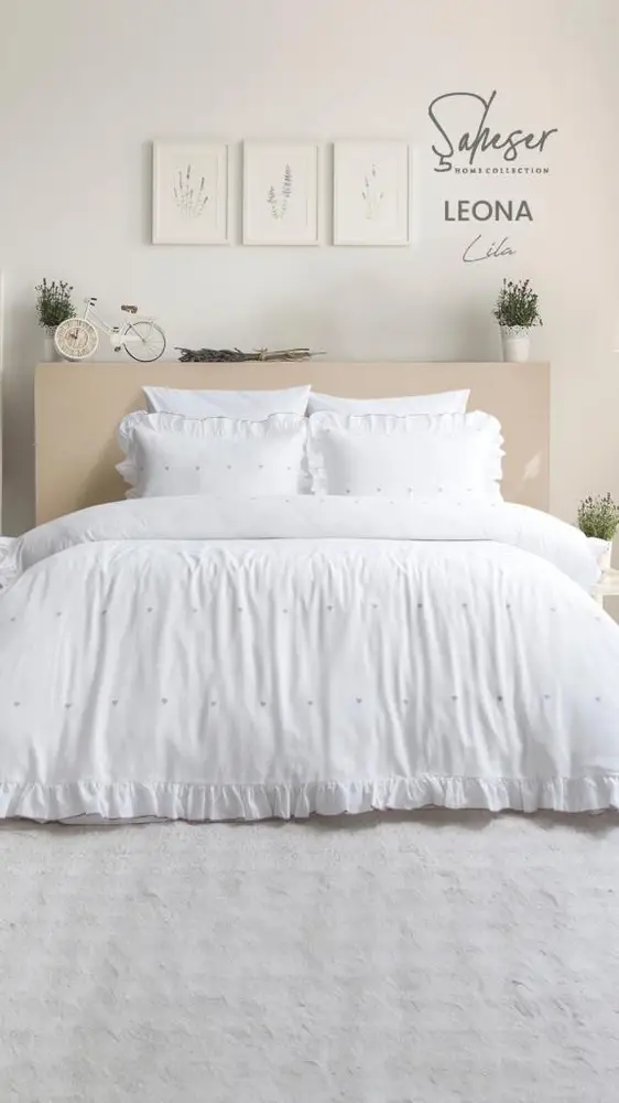 Şaheser Home Collection Jakarlı Nevresim Takımı Çift Kişilik Leona Lila