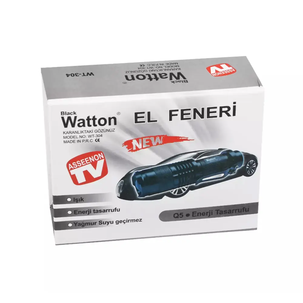 Mini Güçlü Şarjlı Pilli EL Feneri Wt-304 4