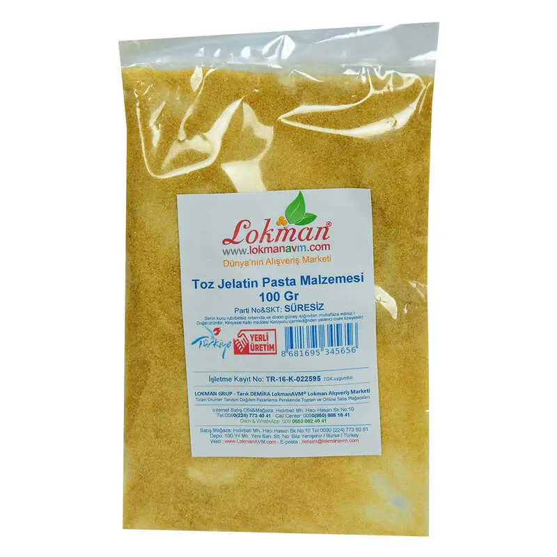 Jelatin Toz Öğütülmüş Pasta Malzemesi 100 Gr Paket 3