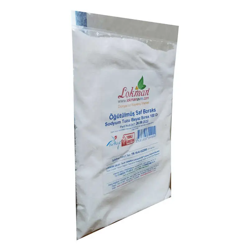 Öğütülmüş Saf Boraks Sodyum Tuzu Beyaz Borax 100 Gr 6