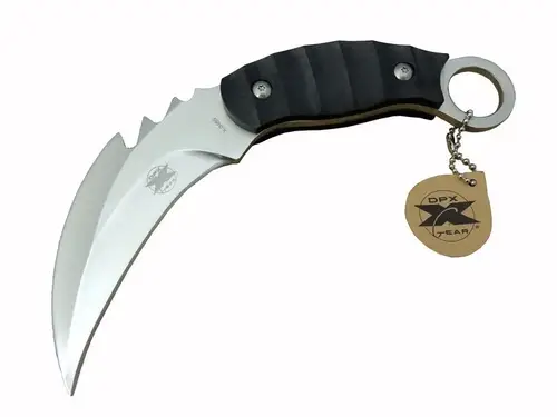 DPX Gear  X 0485 Tırtıklı Karambit Outdoor Bıçak 20 cm - Kılıflı