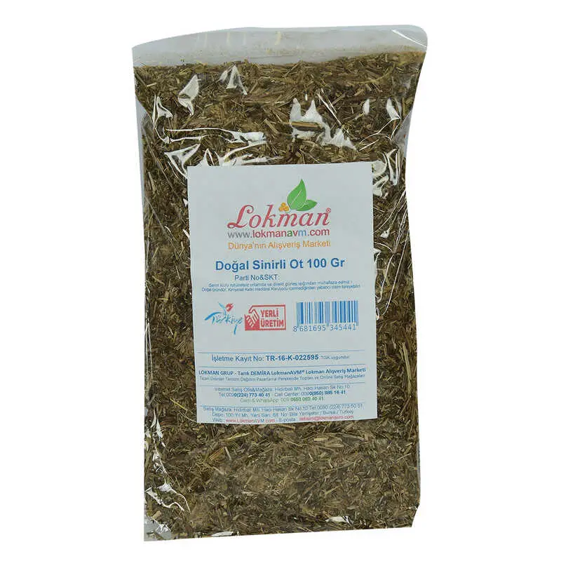 Sinirli Yaprak Otu Sinirli Ot Doğal 100 Gr Paket 3