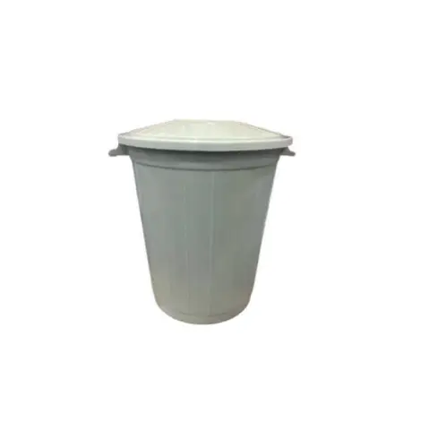 Kovası 50 Lt Kovası Kapaklı Büyük Boy Bidonu Dalı Kovası - Gri
