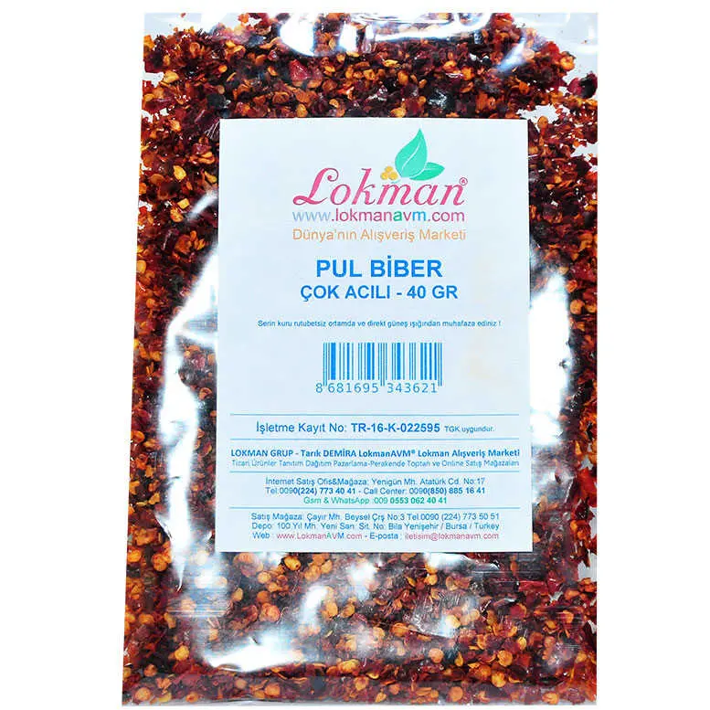 Pul Biber Çok Acılı 40 Gr Paket 3