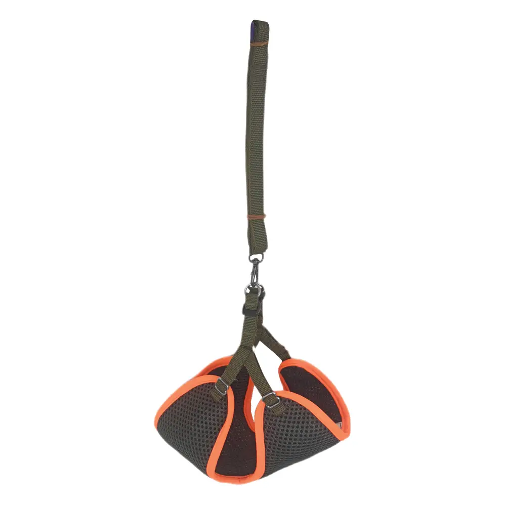 Kedi Köpek Halı Göğüs Tasma Seti Small 32-40 cm + 130 cm Haki Tcu 5