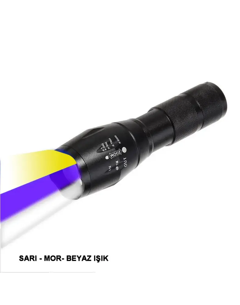El Feneri Beyaz Sarı Ve Mor Renk Aydınlatma Q5 Led 5