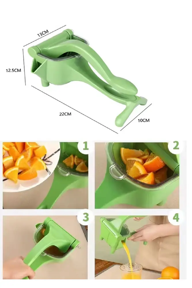 Manuel Plastik Meyve Portakal Karpuz Limon Sıkacağı Kollu Sebze Suyu Sıkma Limonata Aparatı Aleti 3