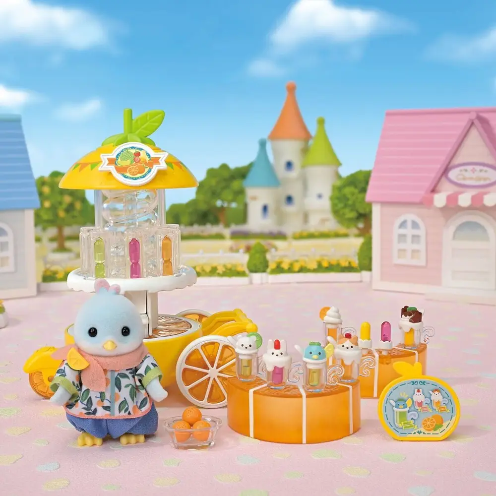 5861 Sylvanian Families Citrus Kuş Ailesi Meyve Suyu Standı +3 yaş 3