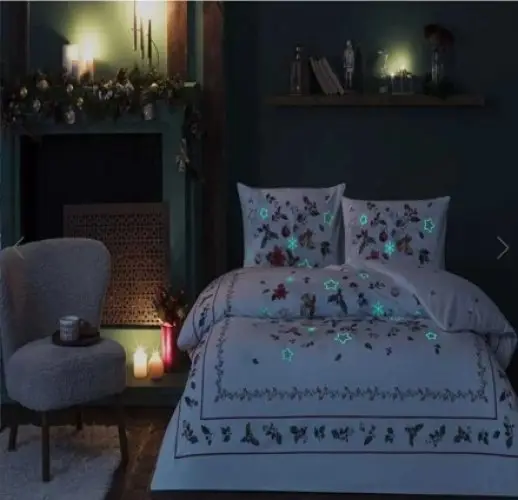 Glow Parlayan Çift Kişilik Nevresim Takımı Charm Kırmızı 3