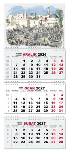 2027 Gemici Duvar Takvimi - Filistin