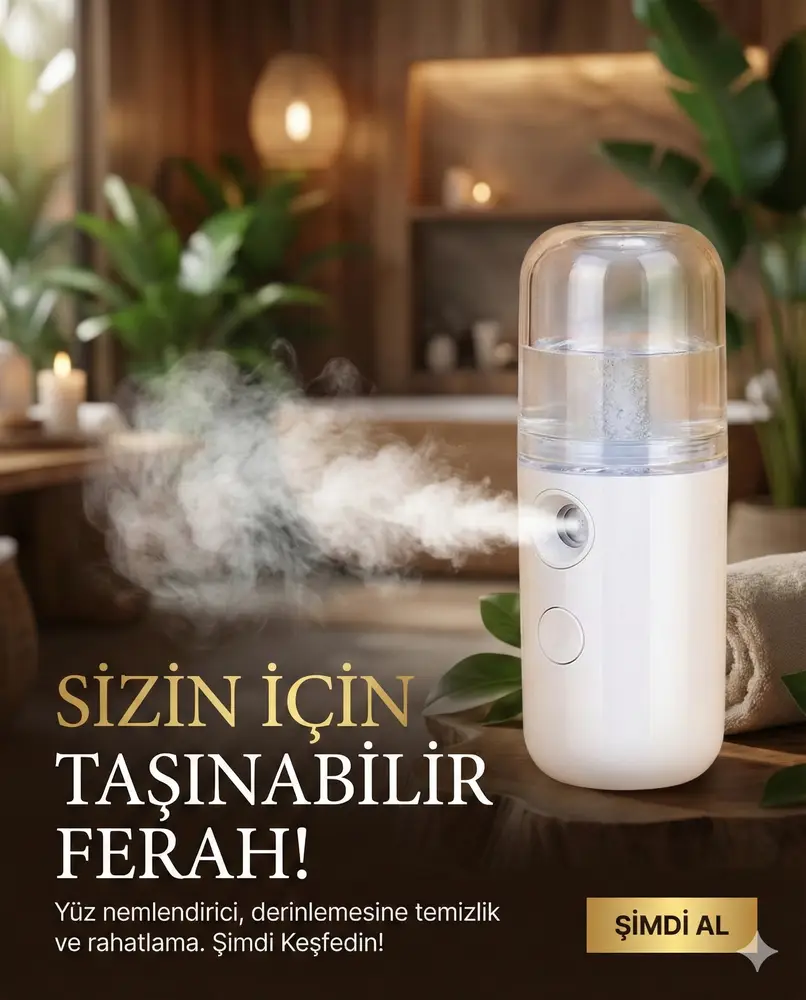 Şarjlı Mini Yüz Nemlendirici Dezenfektan Mist Sprayer 5