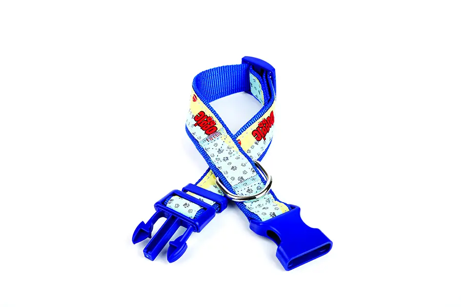 Pati Desenli Dokuma Köpek Boyun Tasması 3 cm x 36-60 cm Mi