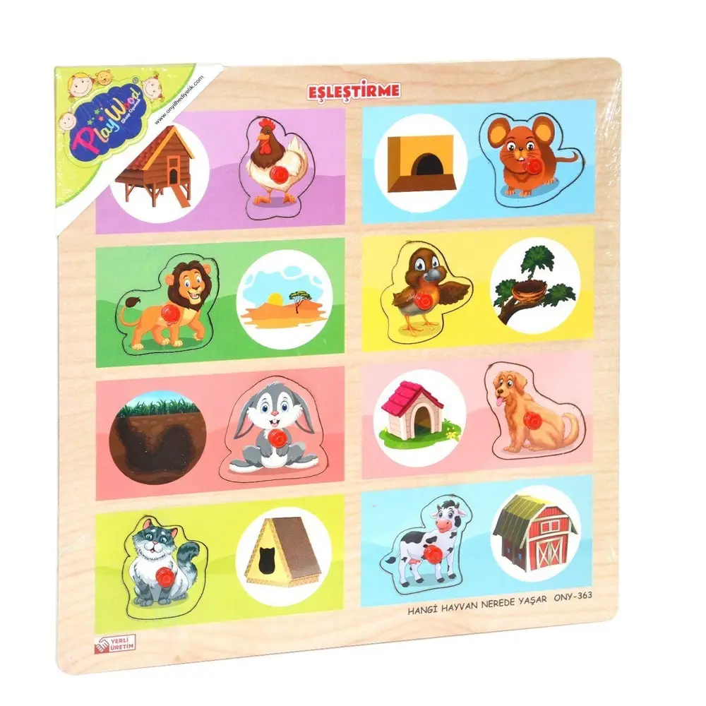 ONY-363-364 Ahşap Tutmalı Eşleştirme Hangi Hayvan Nerede Yaşar -Onyıl 2