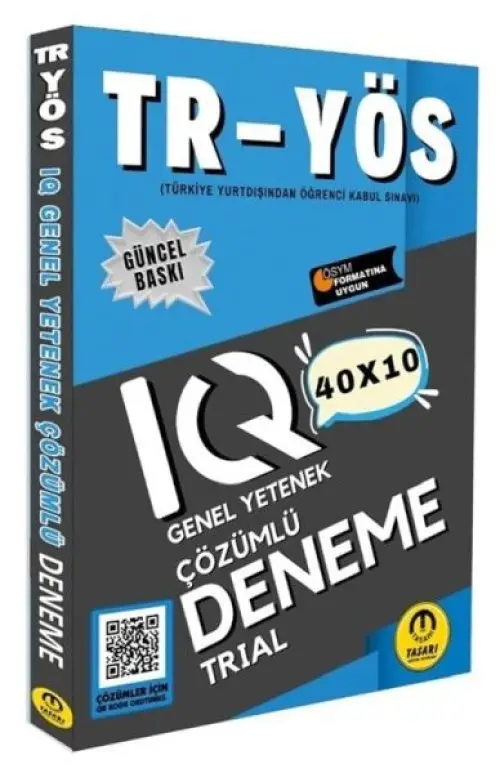 Tasarı TR YÖS IQ 40X10 Çözümlü Deneme