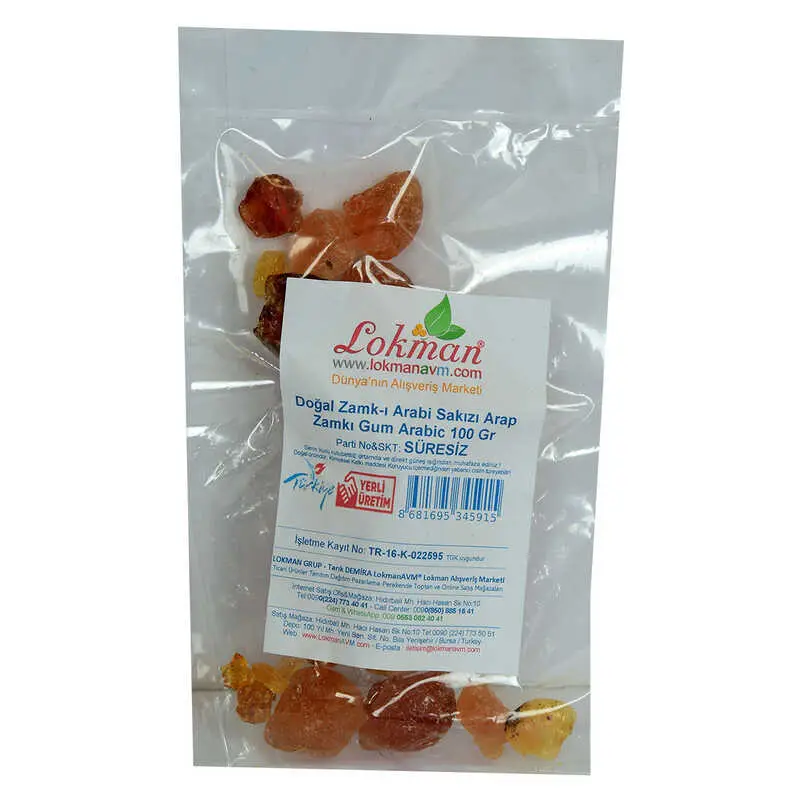 Arap Zaı Za-ı Arabi Sakızı Doğal Gum Arabic 100 Gr Paket 3
