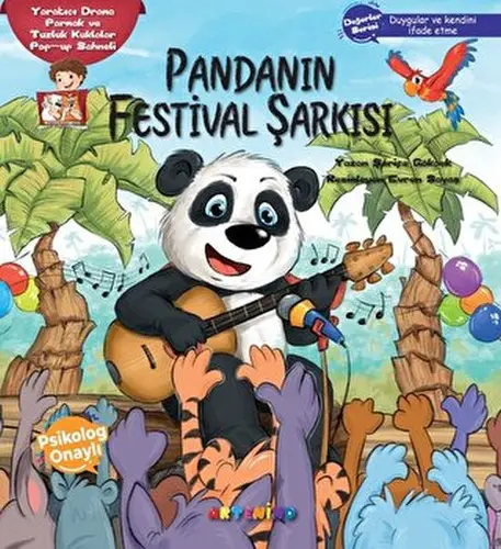 Pandanın Festival Şarkısı tıcı Drama Parmak ve Tuzluk Kuklalar Pop-up Sahneli