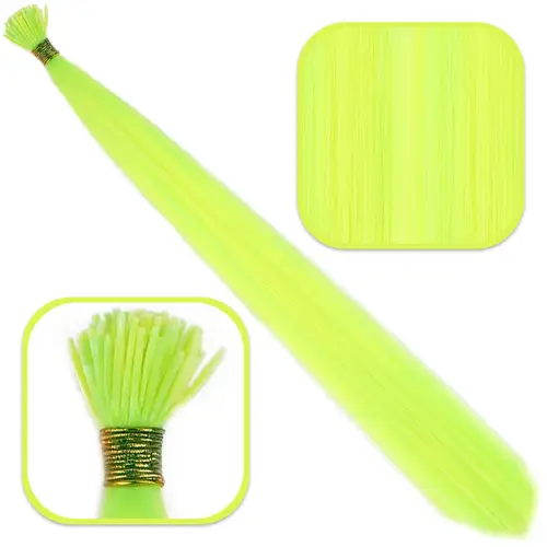 Fiber Sen Boncuk Kaynaklık Renkli / Neon Sarı / 100 Adet