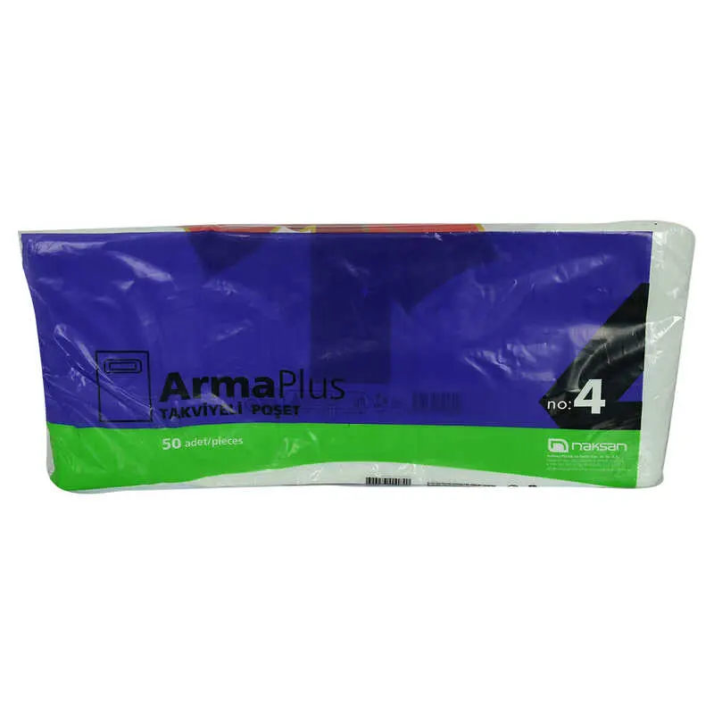 ArmaPlus Takviyeli Çanta Poşet  Desen Renk 40X50 50 Adet No:4