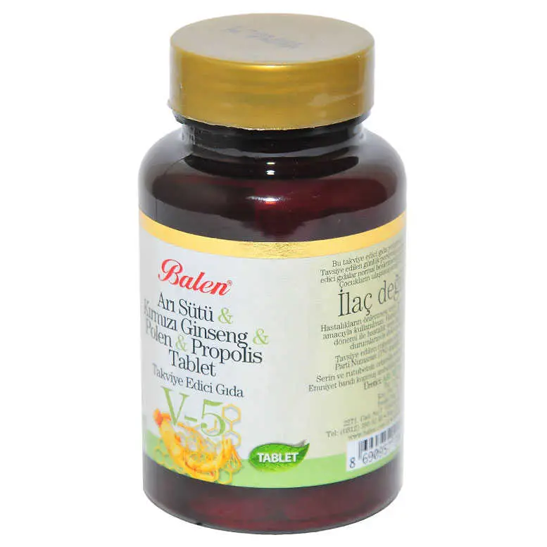Arı Sütü & Kırmızı Ginseng & Polen & Propolis 60 Tablet 4