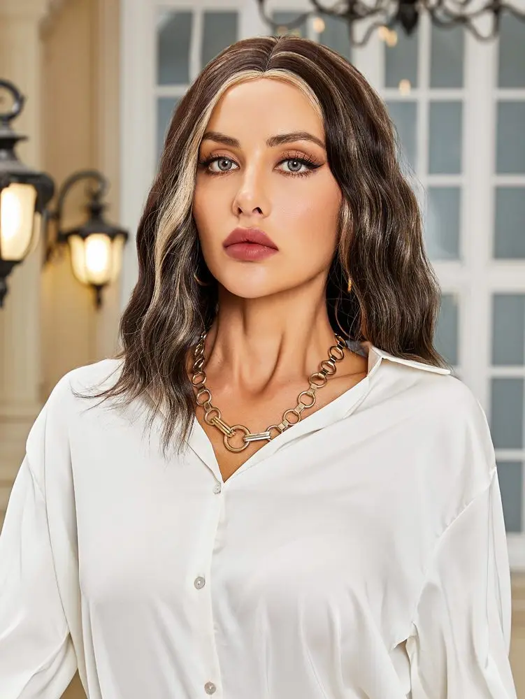 Kahverengi / Balköpüğü Röfleli Küt Tül Peruk 2