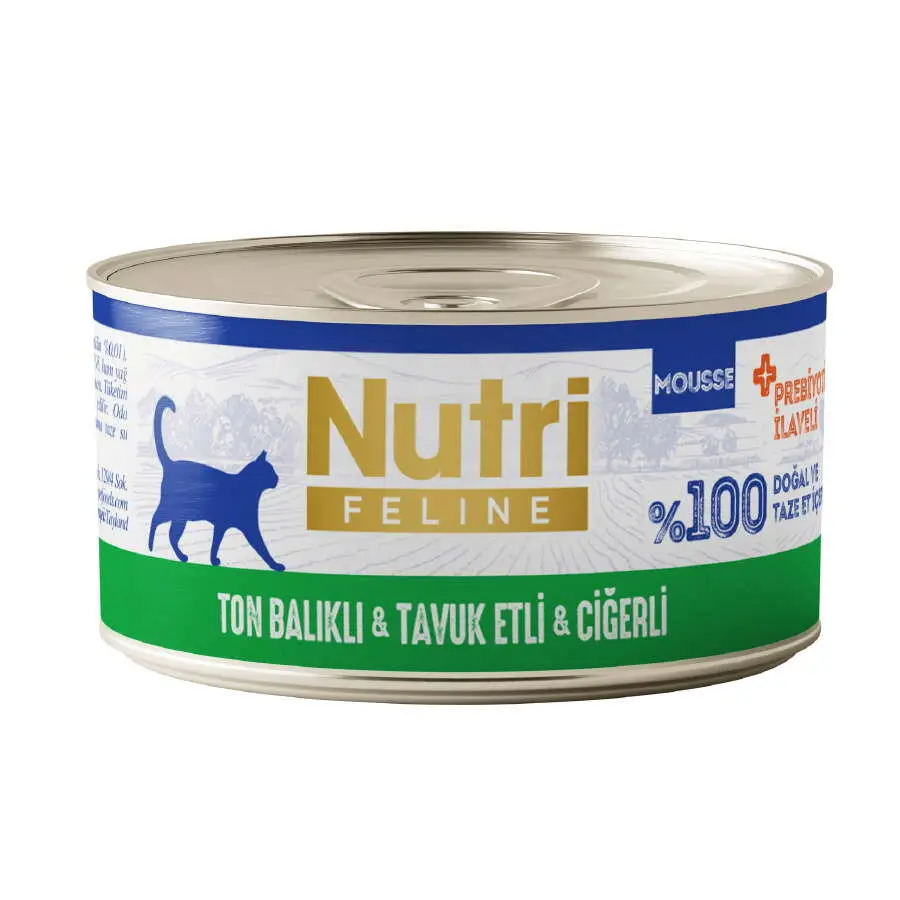 Nutri Feline Ton Tuk ve Ciğerli Tahılsız Kedi Konservesi 70 Gr
