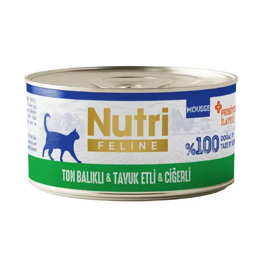 Nutri Feline Ton Tuk ve Ciğerli Tahılsız Kedi Konservesi 70 Gr