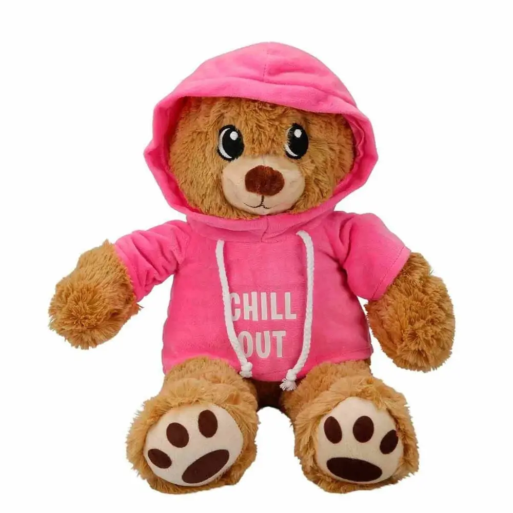3192 Kapüşonlu Peluş Ayı 30 cm -Sunman 4