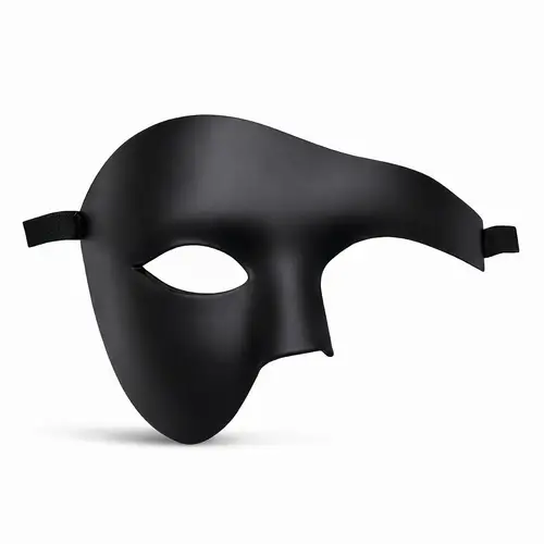 Siyah Yarım Erkek Maske – Phantom Parti & B Maskesi