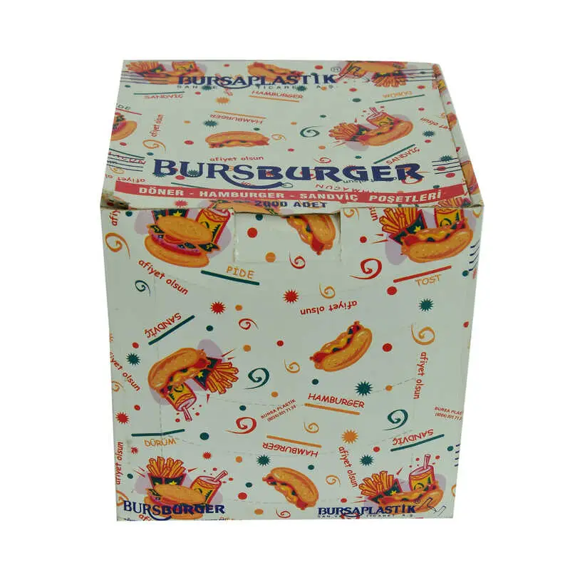 Bursburger Döner Hamburger Sandviç Hışır Poşeti 13X14 2000 Adet 3
