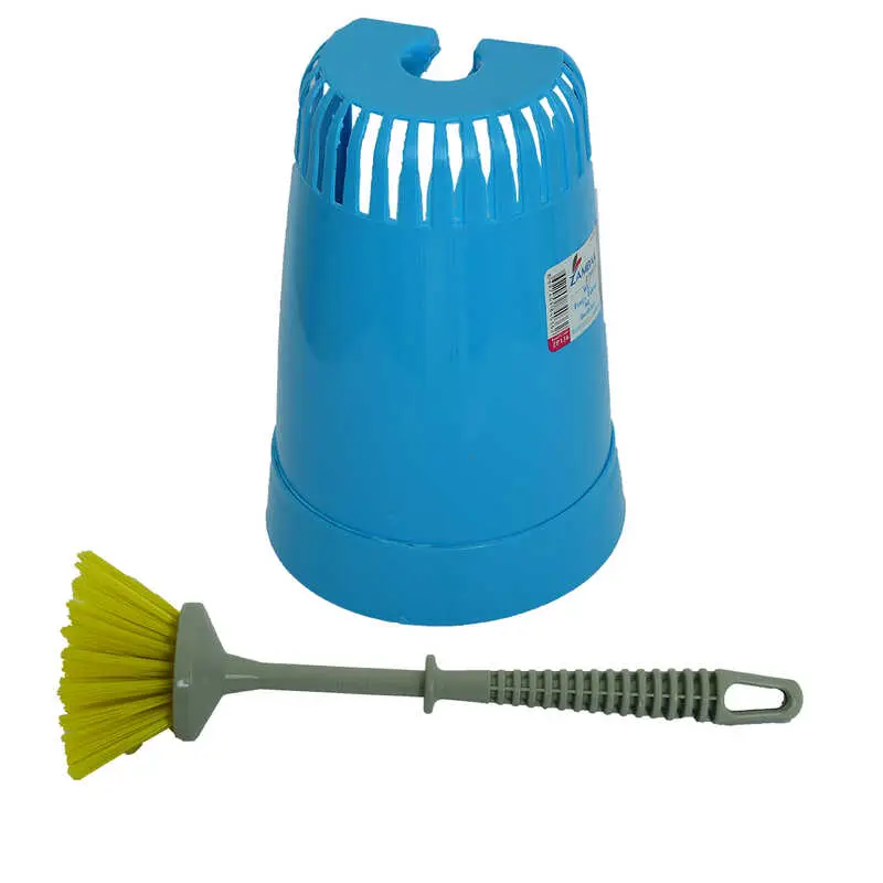 Plastik Muhafazalı Wc Tuvalet Klozet Fırça Takımı Karışık Renk ZP-136 3