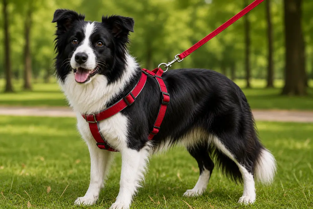 Gezdirme Kayışlı Dokuma Köpek Göğüs Tasma Seti 40*60-110 cm Kırmızı 2