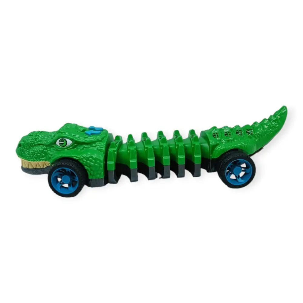 Timsah Araba - Otomatik Hareketli Sesli Işıklı 32 cm - Yeşil Gerçekçi Timsah - 1 ADET 2