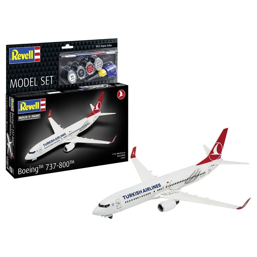 63772 Revell - Turkish Airlines Boeing 737-800 1:144 Maket Kiti