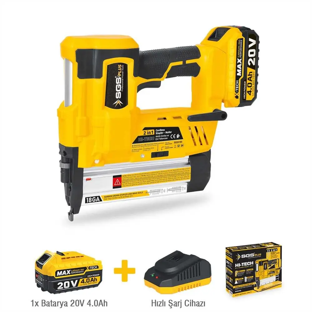 5165 Akülü Zımba ve Çivi Çakma Makinası 20 Volt