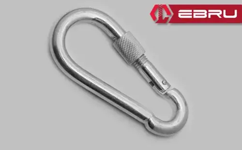 Ebru Vidalı Karabina, Kanca, Çengel 12mm - 1 Adet